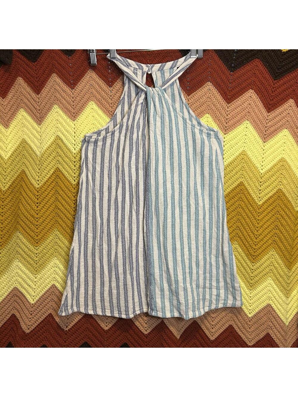 O'Neill Blake Striped Halter Sleeveless Mini Dress Size S